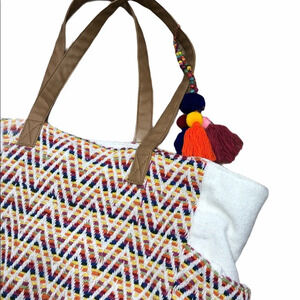 Boho pool/beach summer vacay tote bag